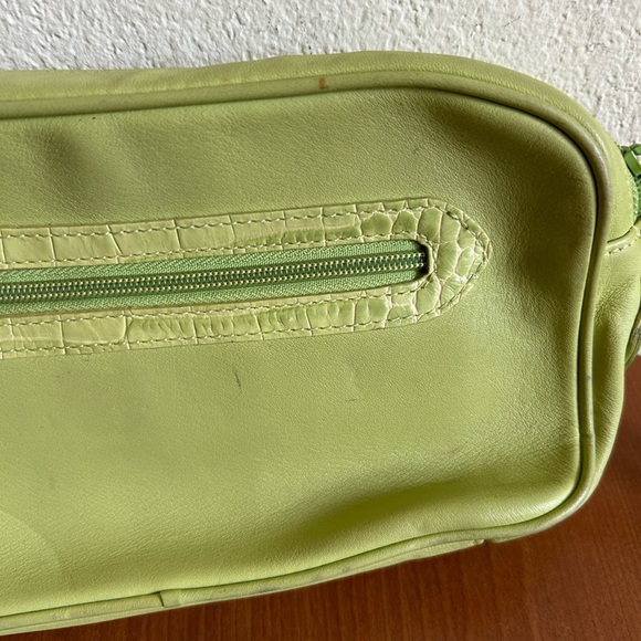 Brighton Trendy Lime Crossbody Bag with Buckle Accents - Picture 4 of 10